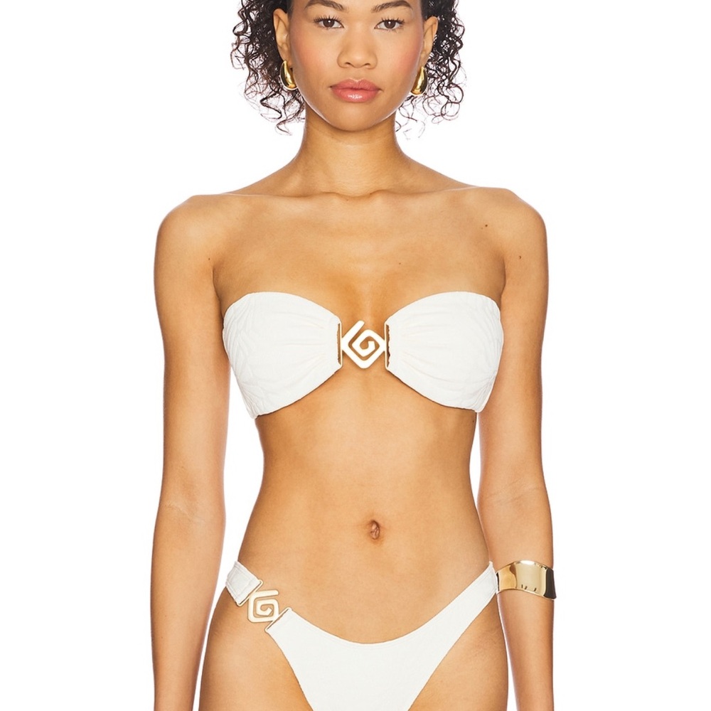 Rails Aziza White Strapless Bikini